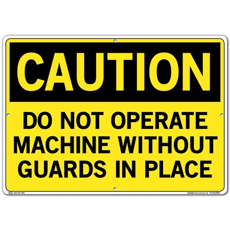 Vestil Aluminum Composite Sign, 14-1/2" Height, 20-1/2" Width, Aluminum Composite, Rectangle, English SI-C-25-E-AC-130